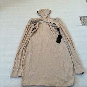 H:ours Mock Turtleneck Long Sleeve Mini Dress